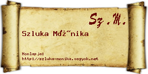 Szluka Mónika névjegykártya
