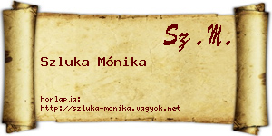 Szluka Mónika névjegykártya
