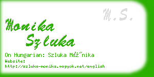 monika szluka business card